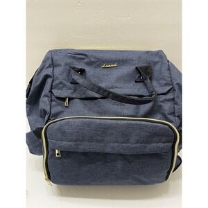Loveook Laptop Backpack Blue Canvas 17 X 13" Zip Pockets